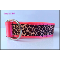 Halfcheck neon roze panterprint OP=OP